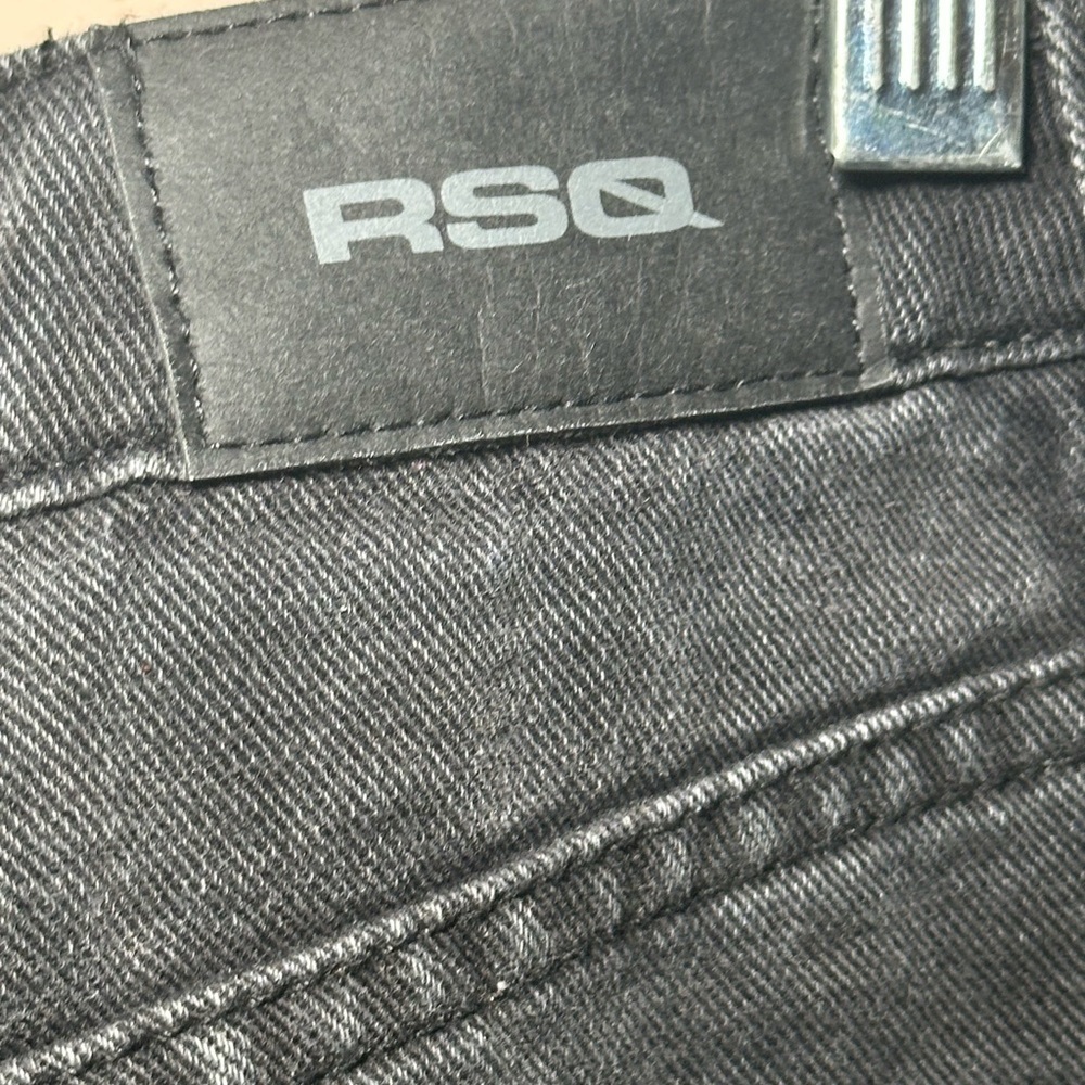 RSQ Classic Charcoal Low Rise Loose Straight Wide Leg Denim Jeans Size 32 - Picture 6 of 16